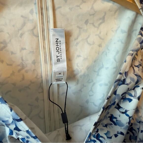 St. John Collection Printed Midi Dress NWOT Size 10 - Picture 5 of 5